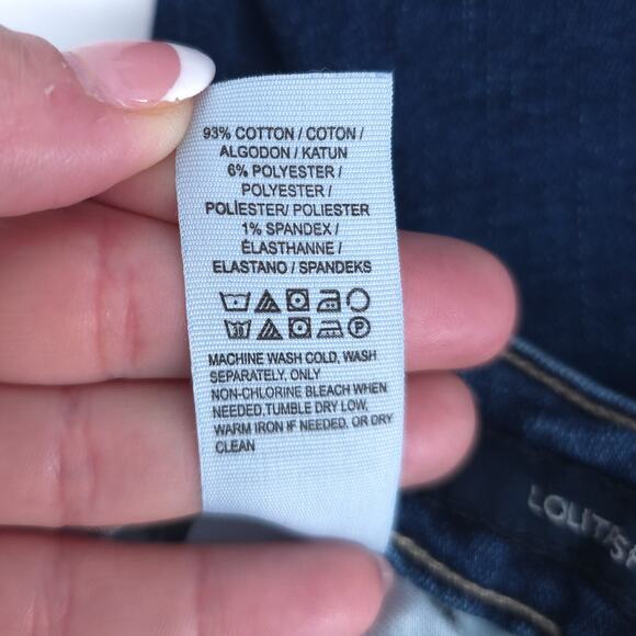 Lucky Brand Mid Rise Lolita Skinny Jeans Dark Wash 5 Pocket Whiskering 26 - Picture 8 of 14